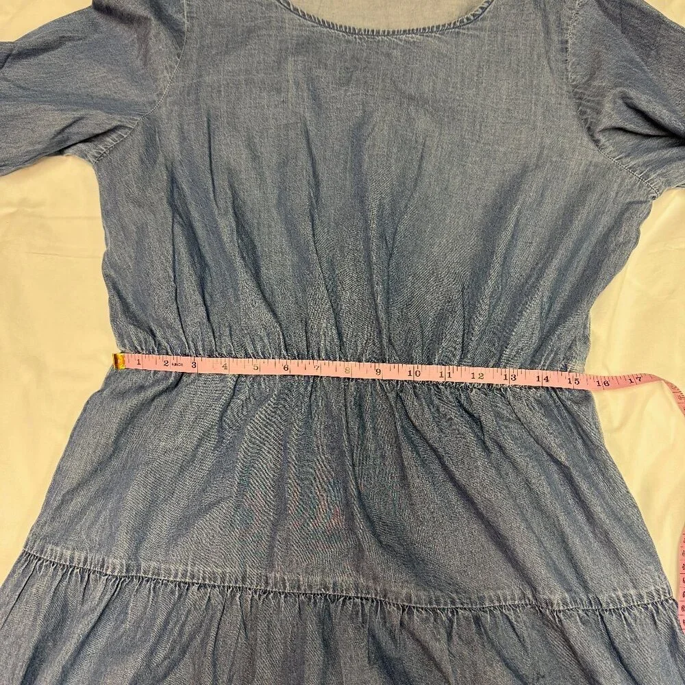 J Crew Mercantile Denim Chambray‎ Dress, Size Medium, New With Tags
